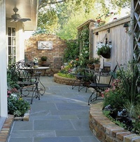 This courtyard is cozy and intimate.